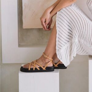 Liberté Genuine 100% Leather Strappy Chunky Sandals – NWT